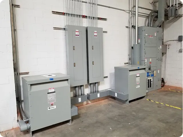 Commercial electrical panels and transformers